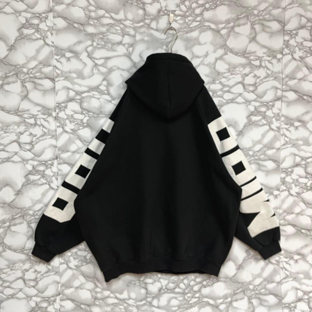 一点物 ビッグサイズ　mirror9 フーディー　アームビッグロゴグラフィック