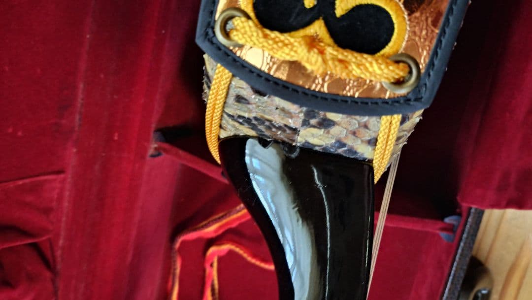 三線 沖縄 真壁型 本革強化張り ビンテージ