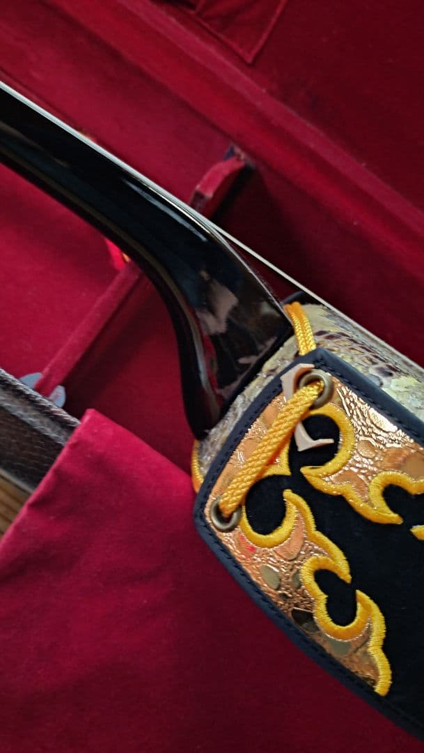 三線 沖縄 真壁型 本革強化張り ビンテージ