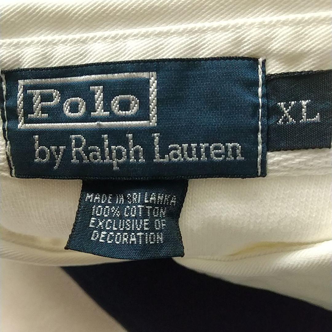 希少☆ポロバイラルフローレン 太ボーダー 刺繍 ビッグポニー ラガーシャツ 3L