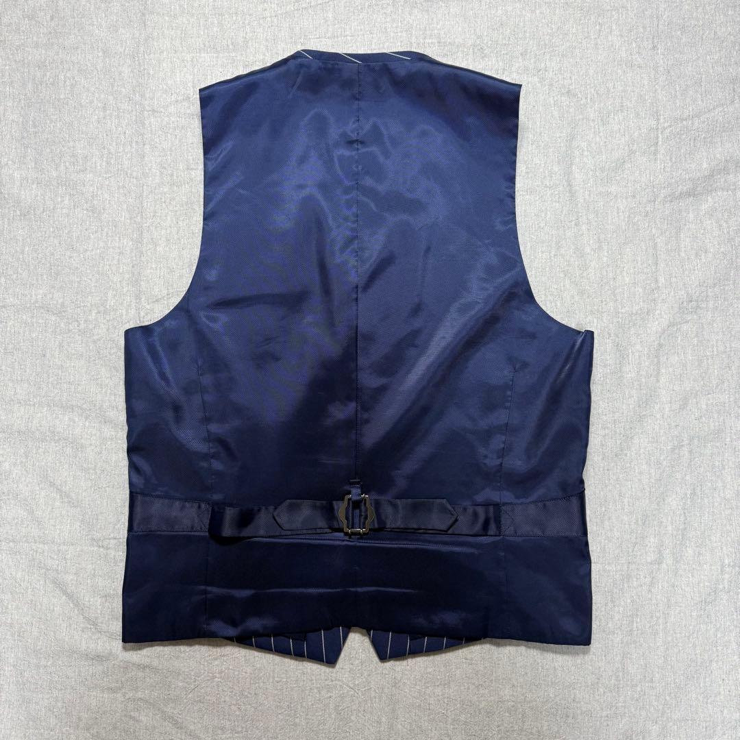 【好デザイン】GARNIER 3ピーススーツ L ネイビー ストライプ