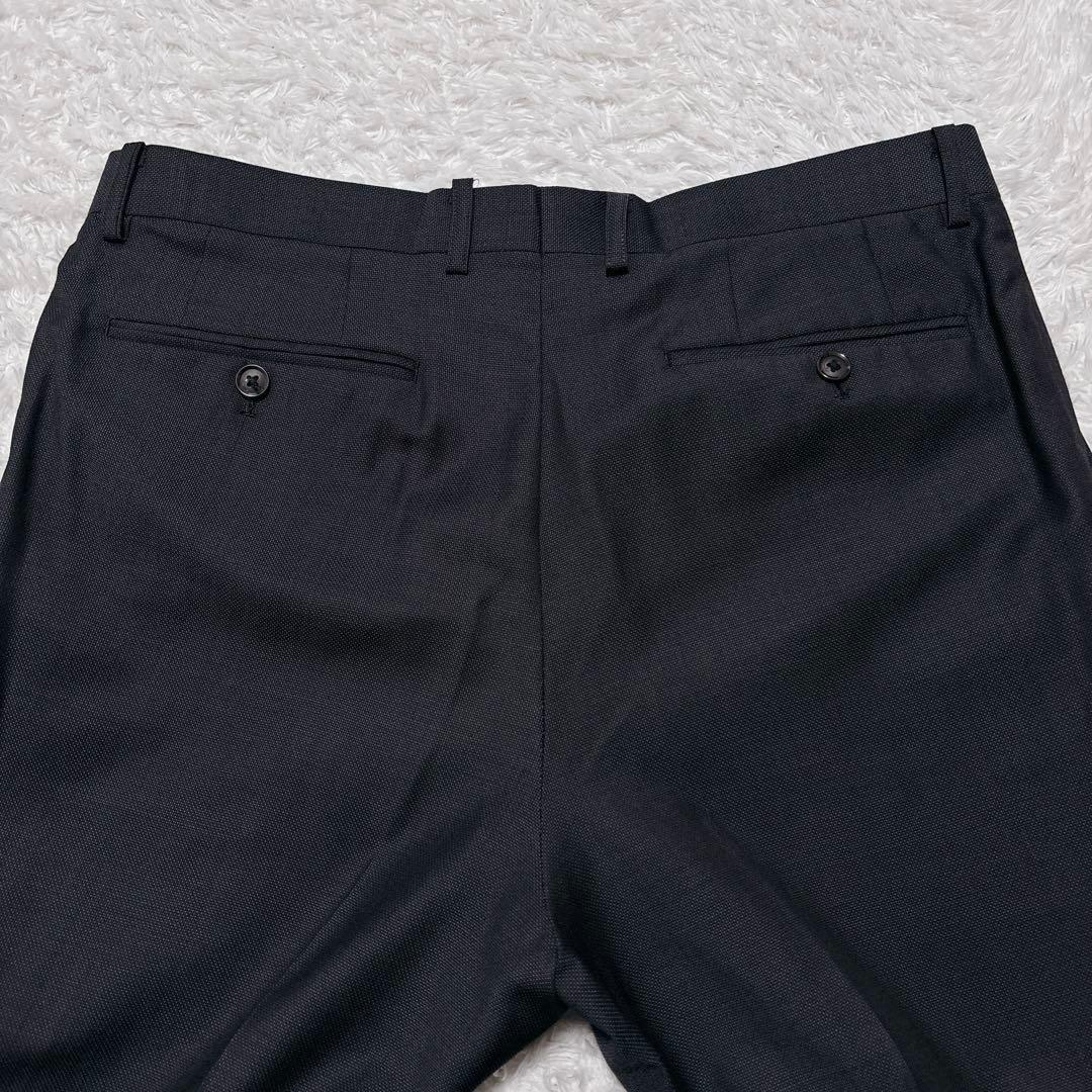 フィンテス 3ピース スーツ セットアップ Super110's 黒 A6 L