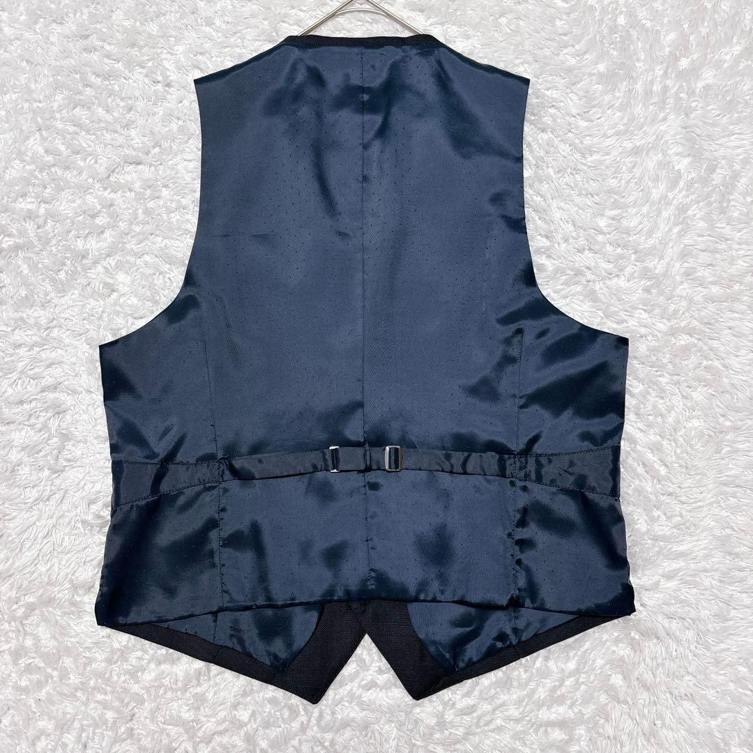 フィンテス 3ピース スーツ セットアップ Super110's 黒 A6 L