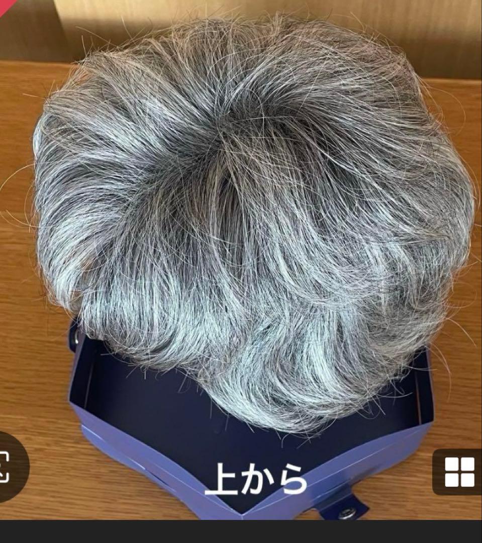 フォンテーヌ　VALAN ショート　高級ウィッグ　人毛ミックス　グレー