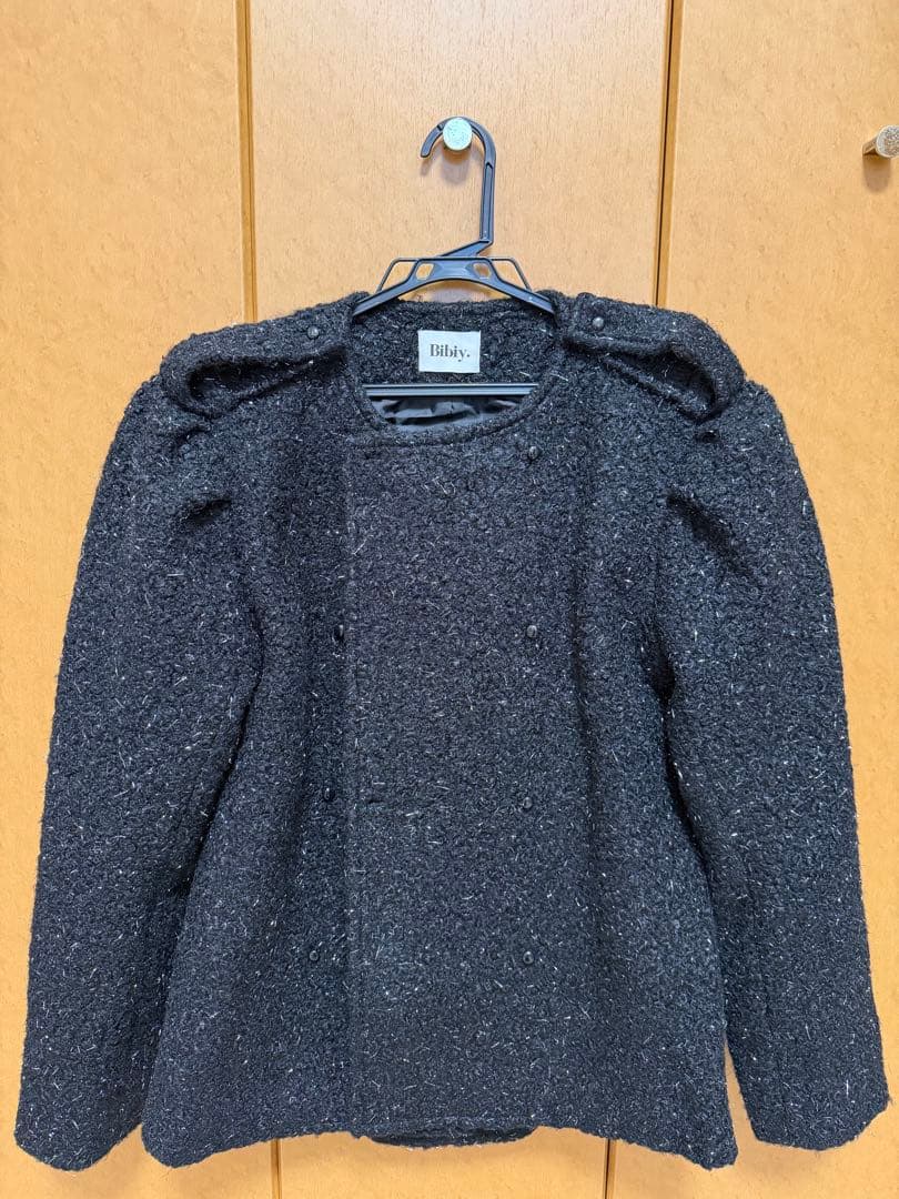 ジャケット・アウター Bibiy MEGAN LAME JACKET BLACK