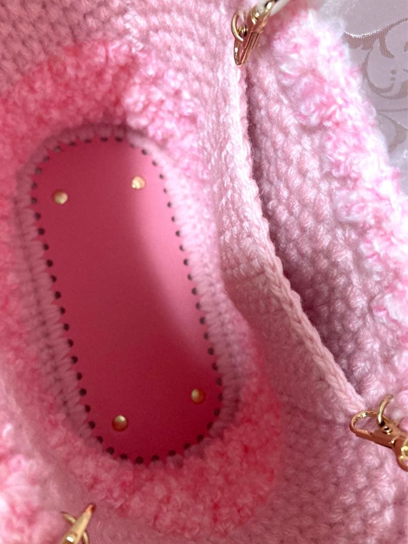 ♥️手編み♥️ハンドメイド♥️ニットバッグ♥️ピンクのバッグ♥️