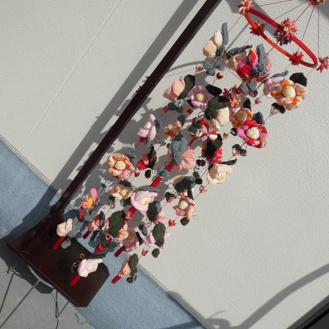 古布　正絹　吊るし雛　錦紗縮緬　疋田模様　麻の葉　くくり花　さげもん　鬼しぼ