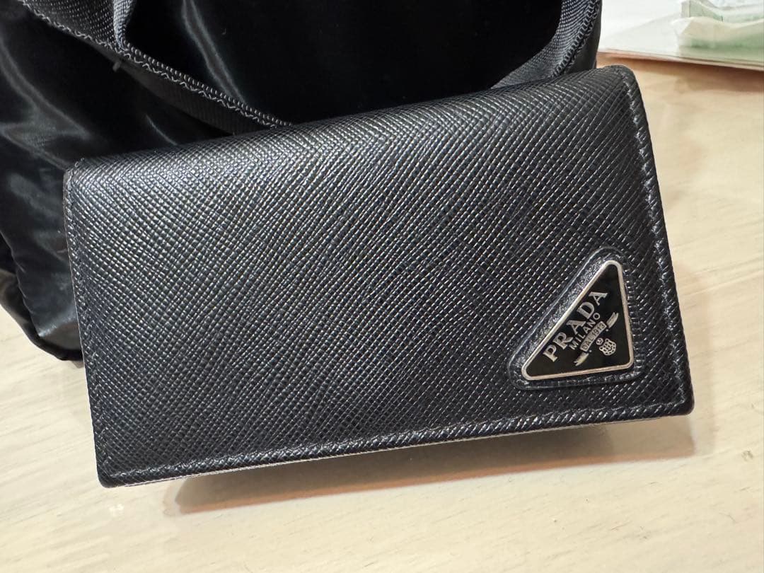 PRADA サフィアーノレザー 名刺入れ ブラック