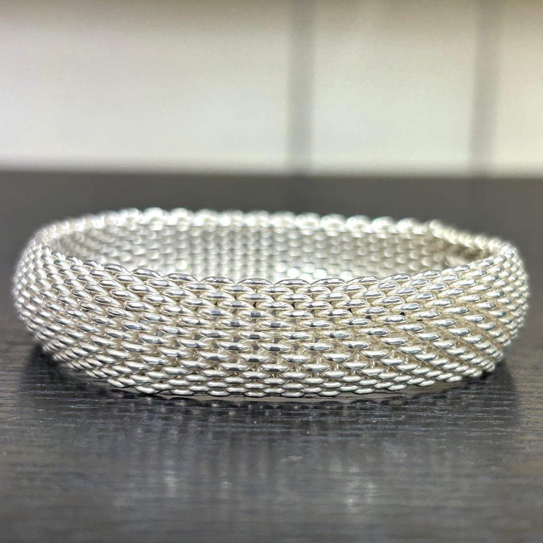 ティファニー　バングル　サマセット　メッシュ　シルバー925 ブレスレット