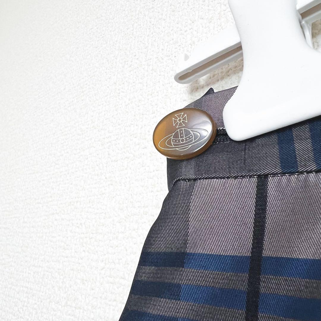 ヴィヴィアンウエストウッド　変形チェック　ミニスカート　ティアード　フリル