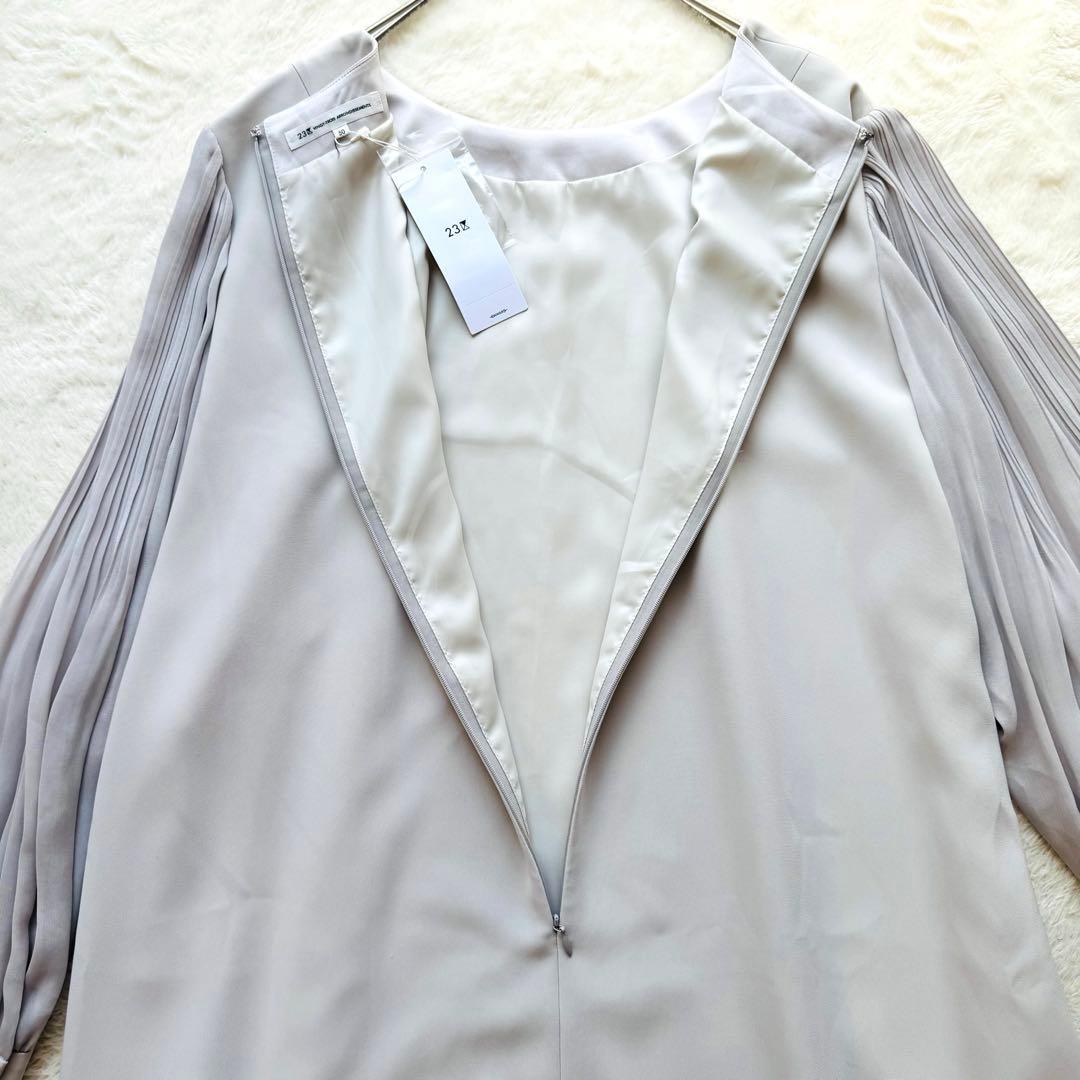 【新品未使用】23区トリアセダブルジョーゼット ワンピース　大きいサイズ　21号