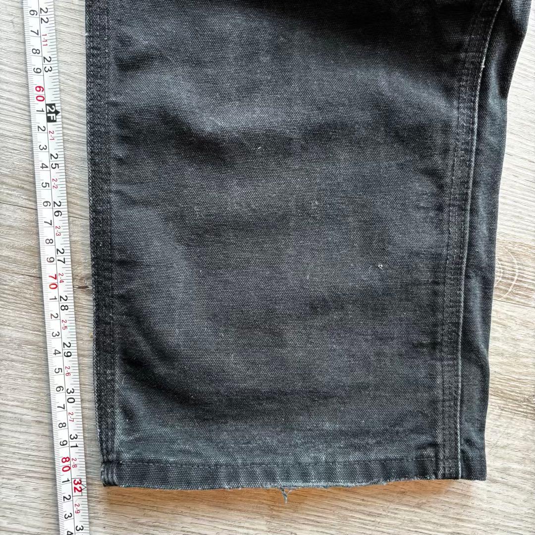 【USA製】カーハートダブルニー B01ブラック W34 墨黒フェード #624