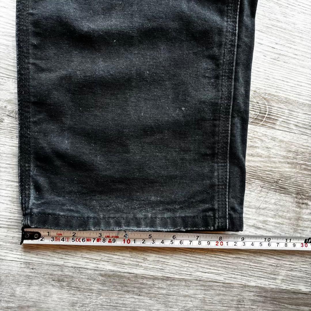 【USA製】カーハートダブルニー B01ブラック W34 墨黒フェード #624