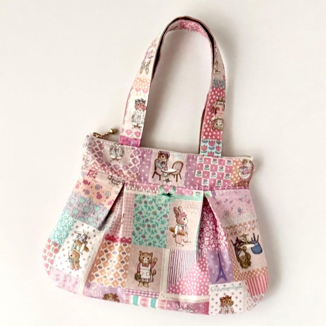 うなさま 専用 おとぎの国の猫と仲間たち ミニ トートバッグ ハンドメイド