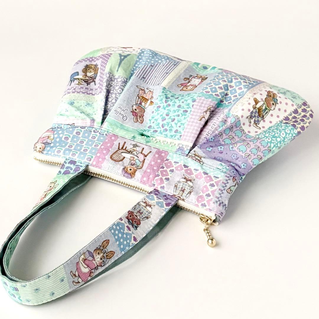 うなさま 専用 おとぎの国の猫と仲間たち ミニ トートバッグ ハンドメイド