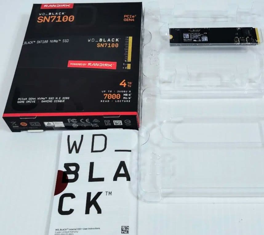 WD Black SN7100 4TB 昨年12月購入 125時間