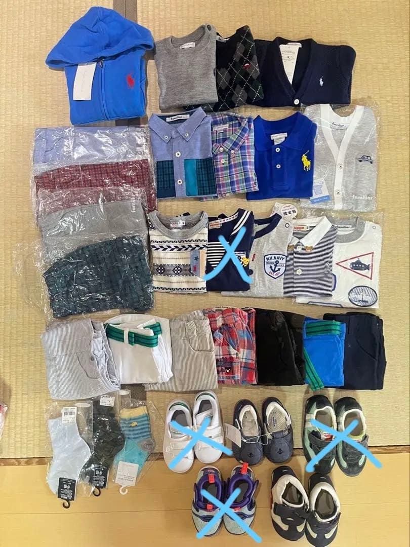 ファミリアなど有名ブランドのみ！ベビー服セット(80〜90cm)