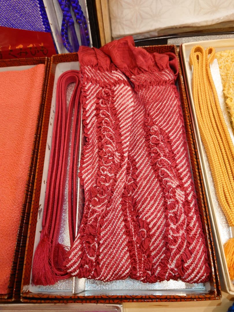 ★帯締め/帯揚げ/襟 和装小物セット★検)ちりめん 絞り 組紐 まとめて