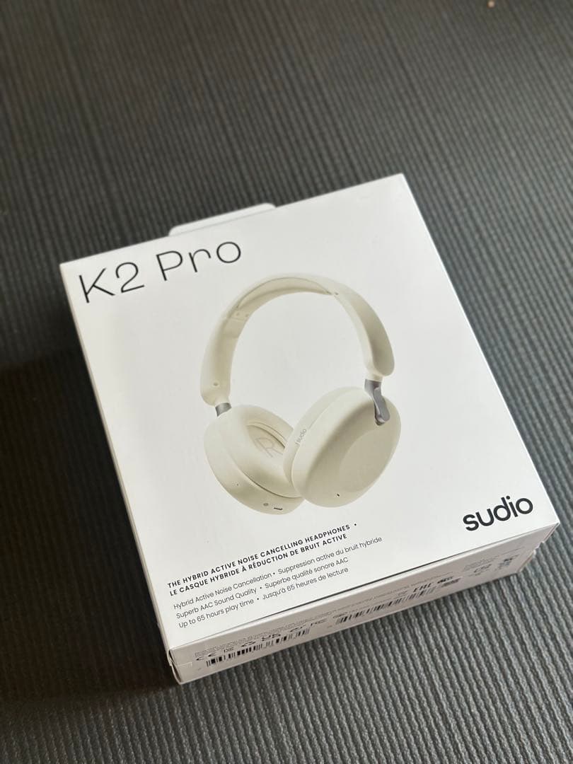 最新型❗️新品未使用❗️65h再生sudio K2Proホワイトワイヤレスヘッドホン
