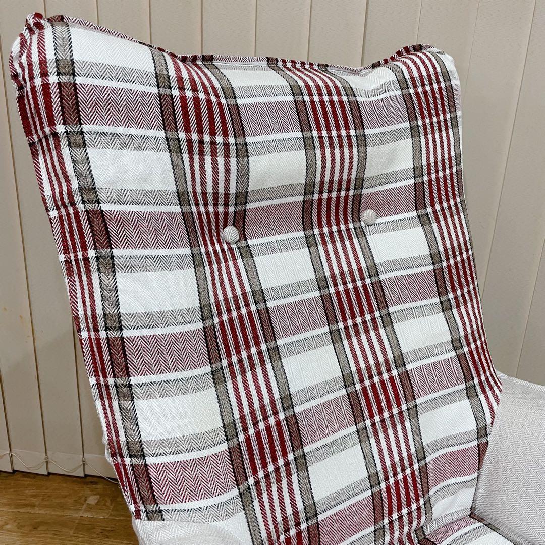 ドウシシャ 回転式ハイバックルームチェア ダイニングチェア ニルス レッド