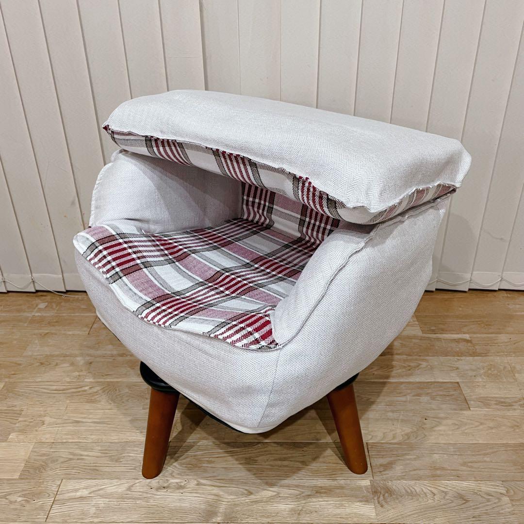 ドウシシャ 回転式ハイバックルームチェア ダイニングチェア ニルス レッド