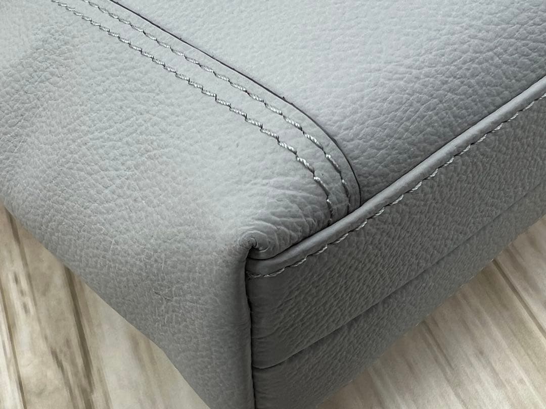 FUJITAKA フジタカ レザー ショルダーバッグ グレー