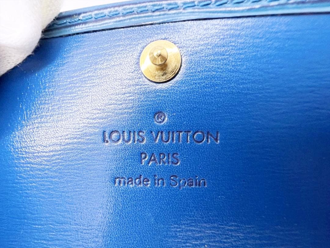 美品　ルイヴィトン　エピ　ミュルティクレ6　キーケース トレドブルー