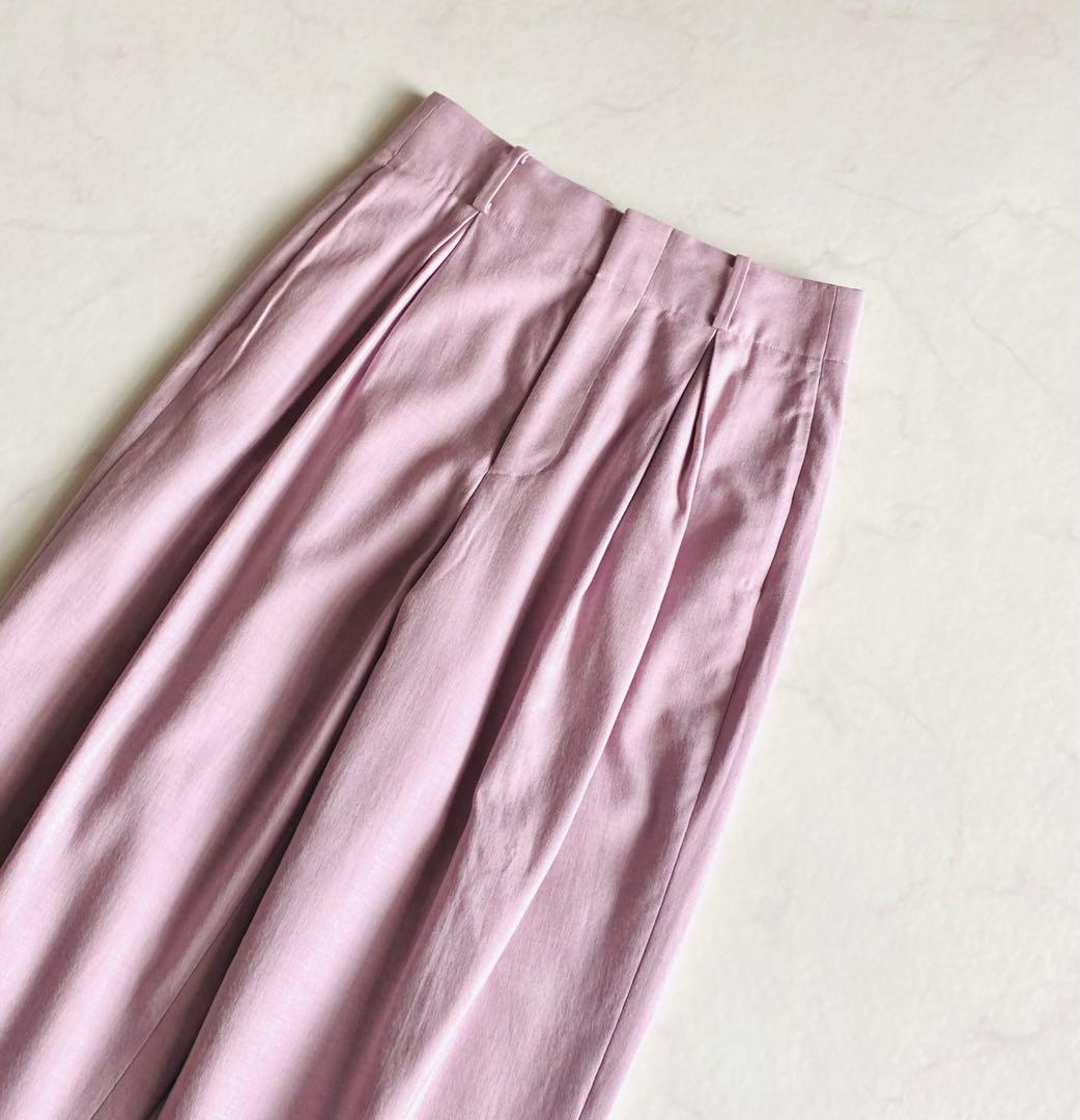 ebure ウール タック テーパード パンツ スラックス 日本製