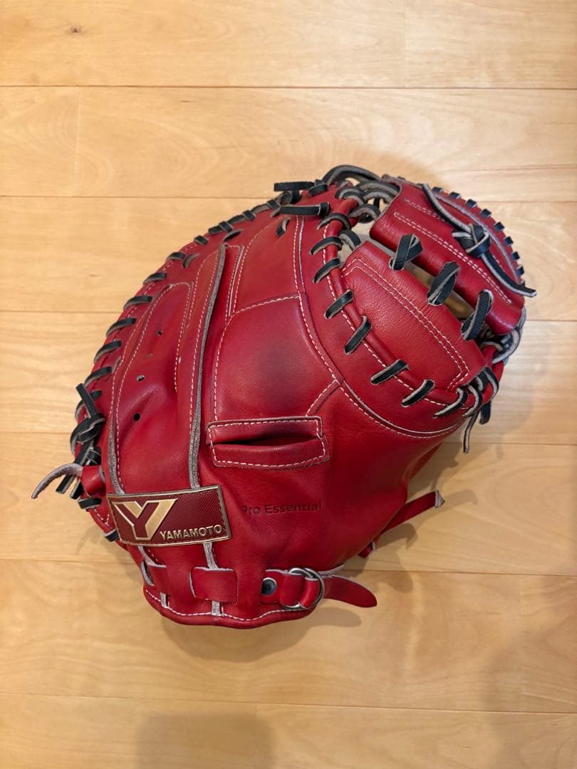 山本グラブスタジオ　YGS硬式キャッチャーミット 響鳴　赤　硬式　軟式　ソフト