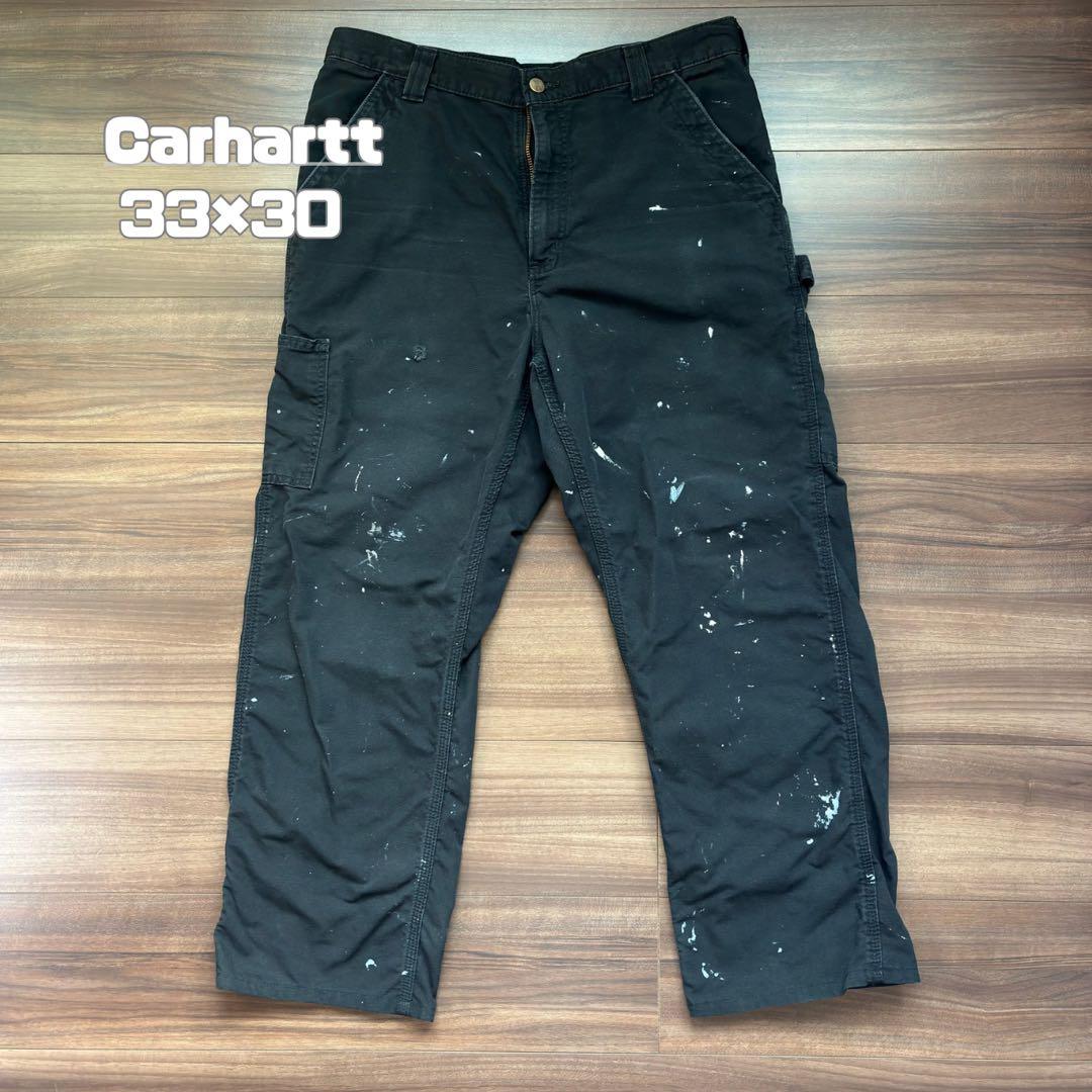 Carhartt ペインターパンツ　ブラック　フェード　雰囲気系