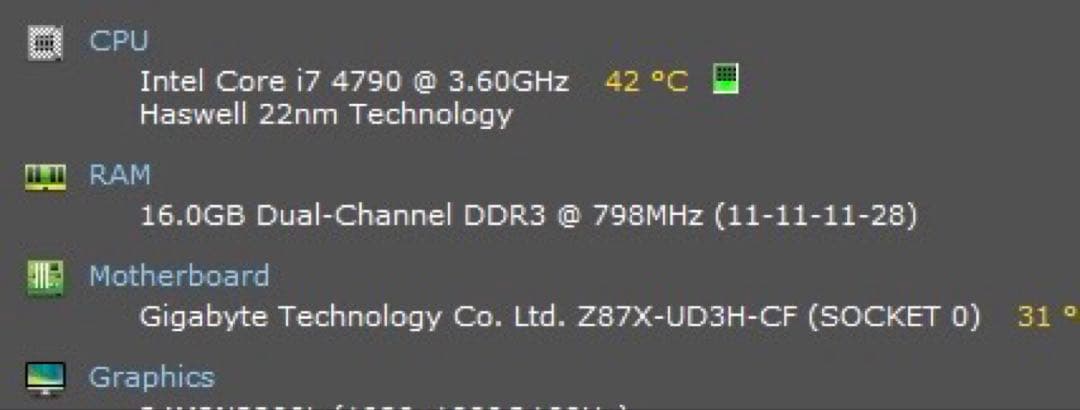 マザボ CPUメモリ セット Z87X-UD3H i7 4790 16GB動作品