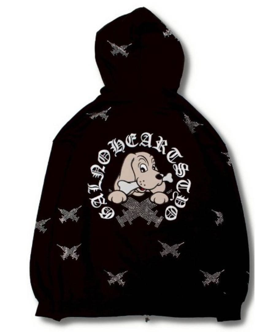 【GALFY】ピカピカ注射器パーカー ブラック×中型犬(L)