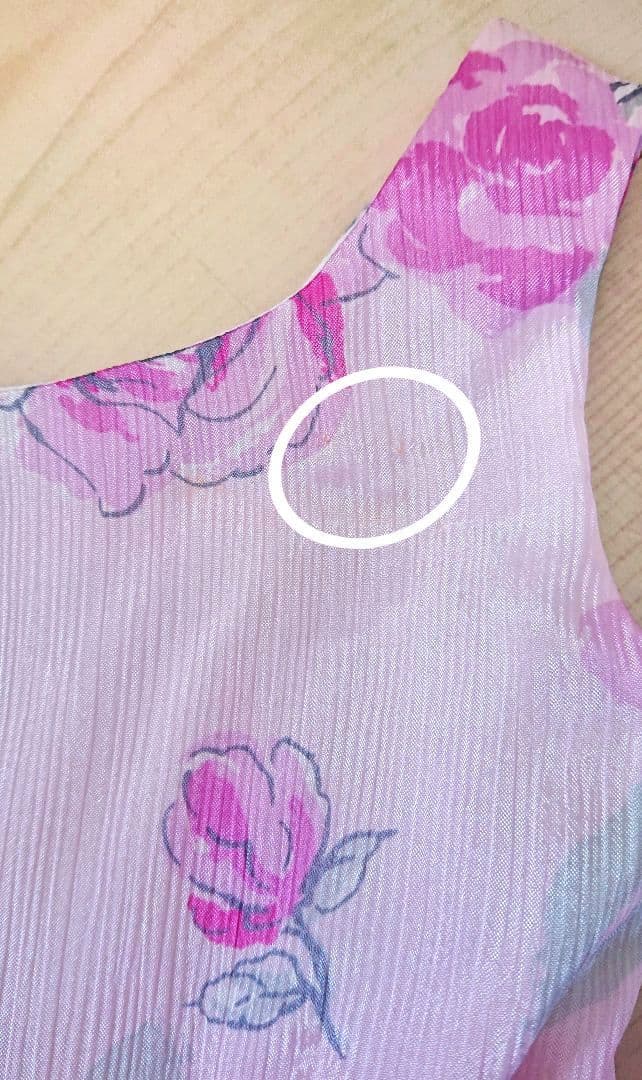 【mezzo piano】バラ柄 コサージュ付き ドレス メゾピアノ