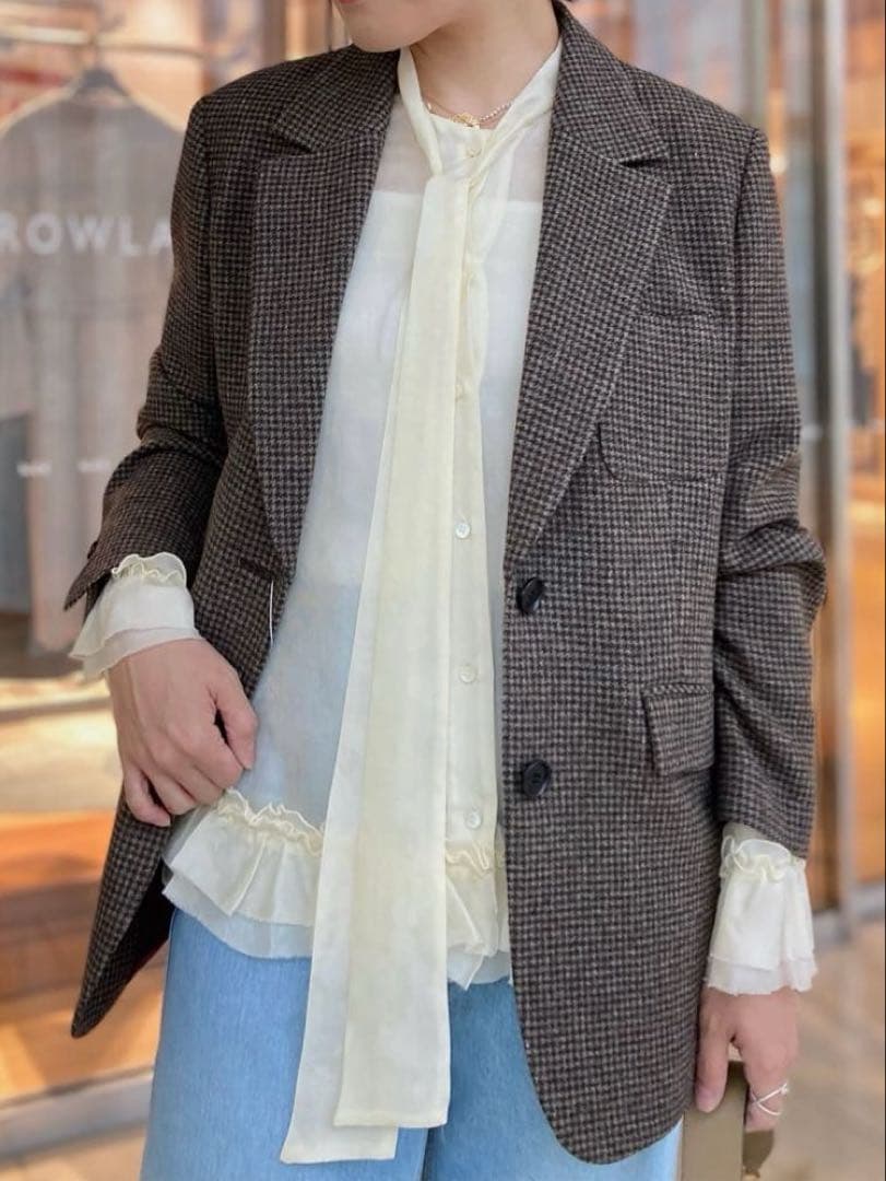 【TOMORROWLAND】【Ballsey】チェック柄 テーラードジャケット