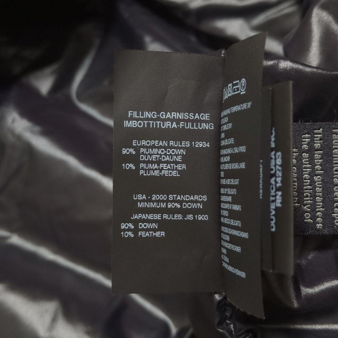 DUVETICA×HYDROGEN♦総柄 ダウンベスト フード riri 黒50