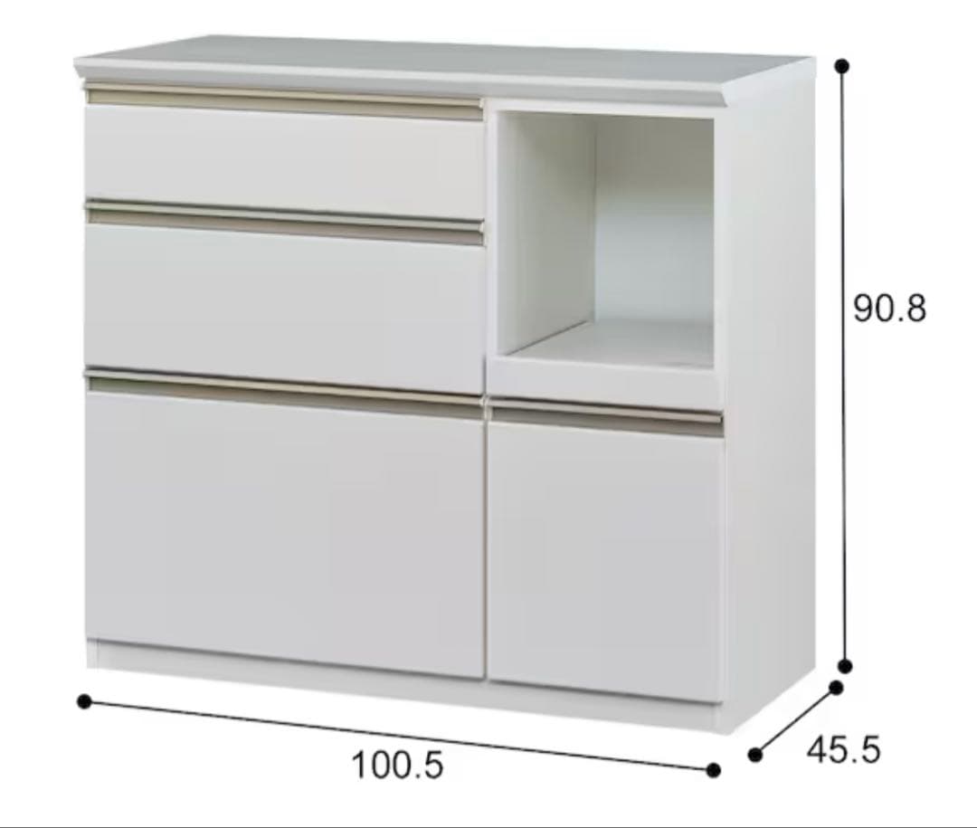 ホワイトキッチンカウンター　値下げ中★