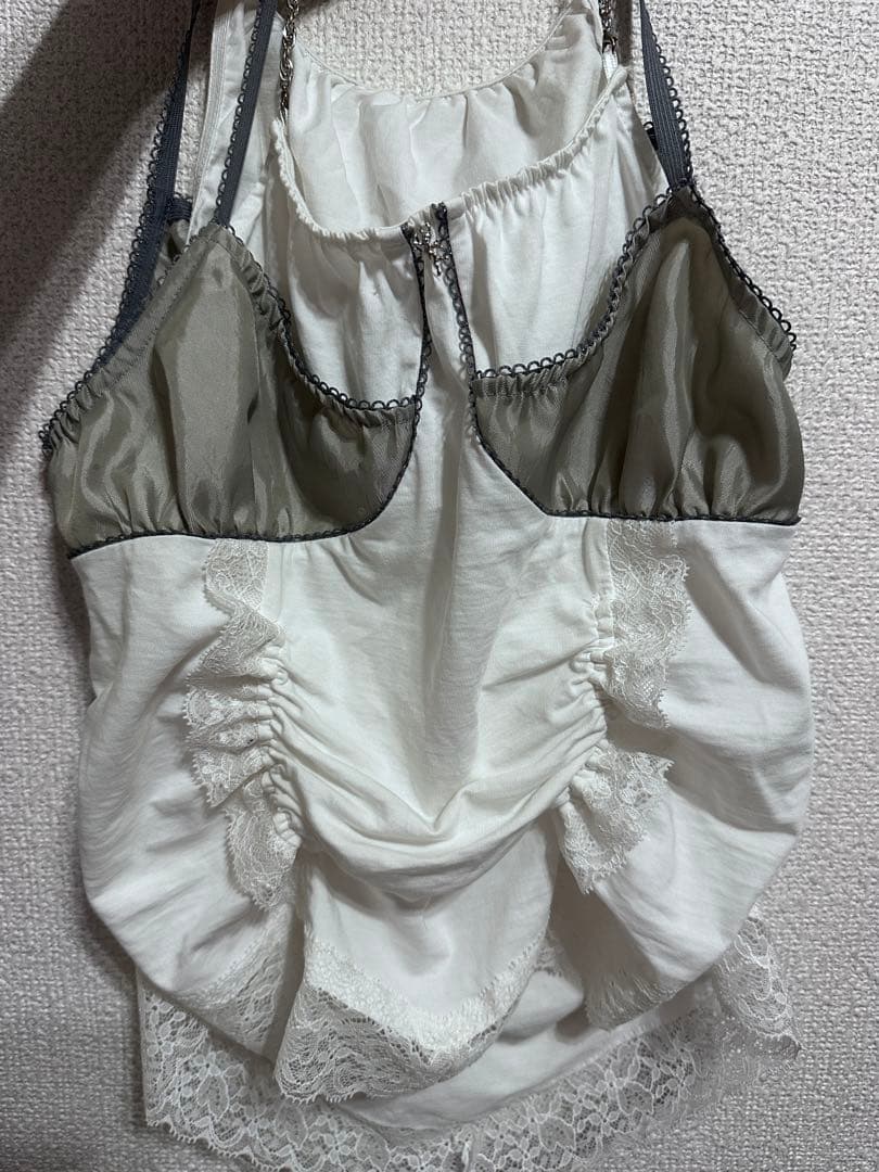 herpraha レースキャミ ホワイト litmus