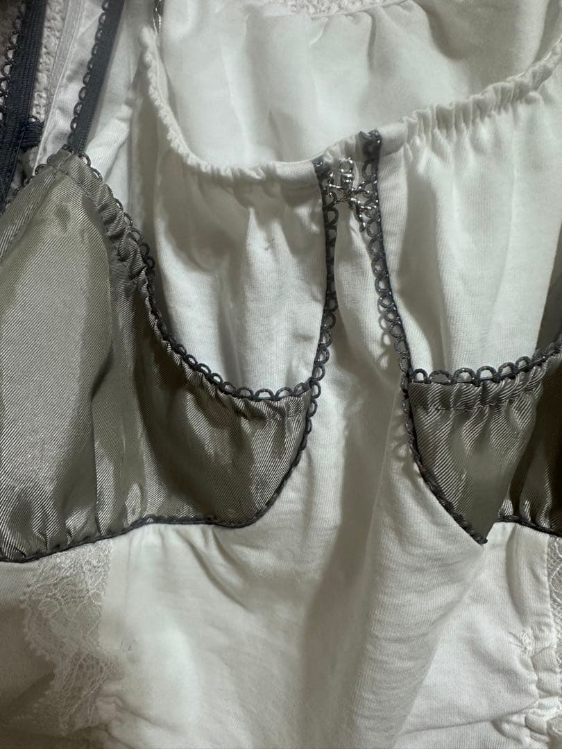 herpraha レースキャミ ホワイト litmus