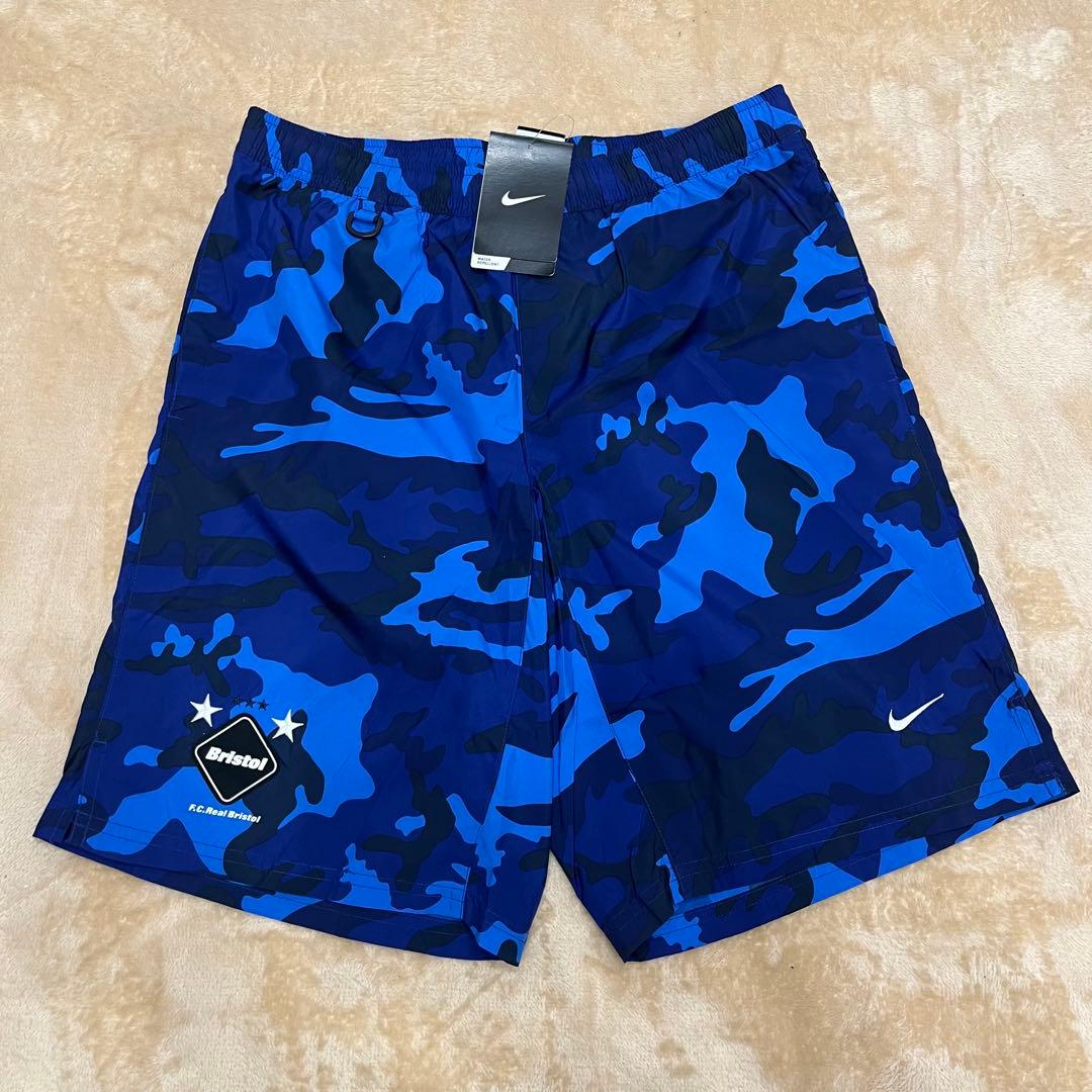 FCRB Nike ショートパンツ S 青カモフラ ハーフパンツ