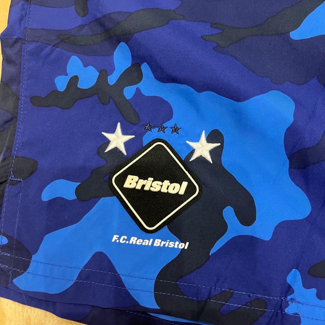 FCRB Nike ショートパンツ S 青カモフラ ハーフパンツ