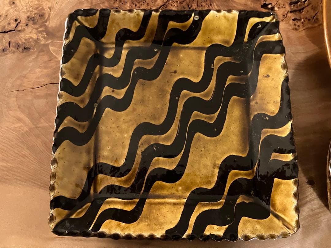 陶器　3点セット　民藝　大皿　バーナードリーチ　スリップウェア