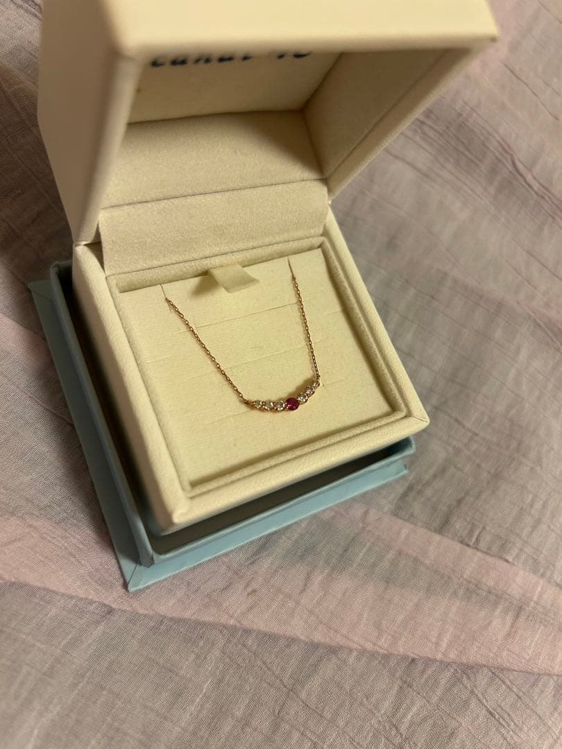 Canal 4℃ K10 PG カナル4°c ルビー　ダイヤモンド　ネックレス