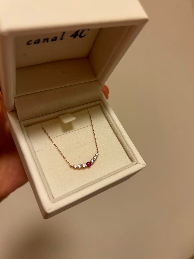 Canal 4℃ K10 PG カナル4°c ルビー　ダイヤモンド　ネックレス