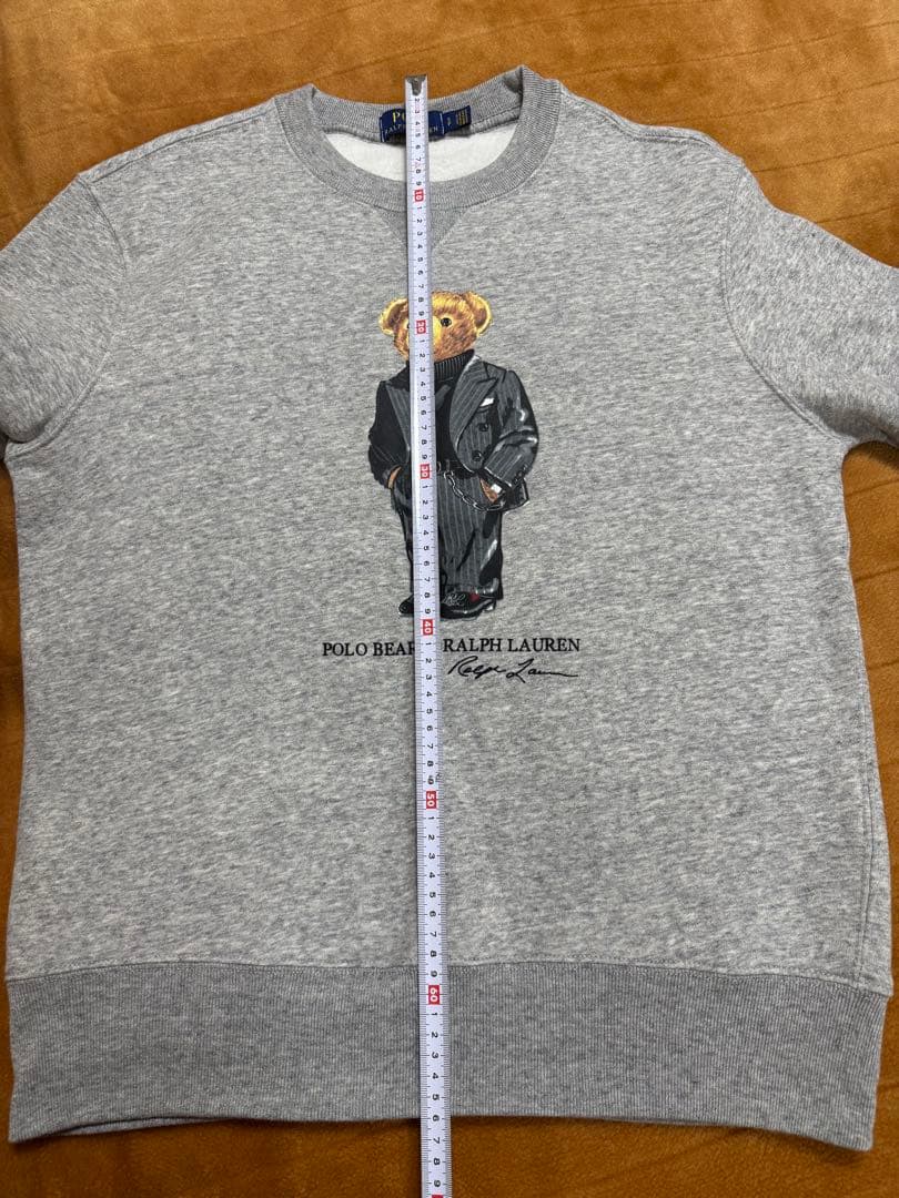 試着のみポロラルフローレン ポロベア スウェット グレー 裏起毛 トレーナー