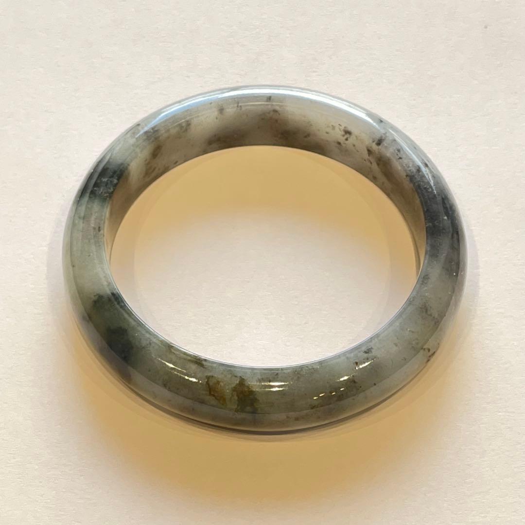 糸魚川 翡翠 バングル ほんのり青灰色混じり ブレスレット