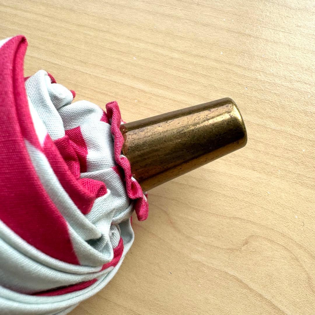 ★新品★cocca　晴雨兼用　日傘　楽折　１級遮光　遮熱　ボーダー　ピンク