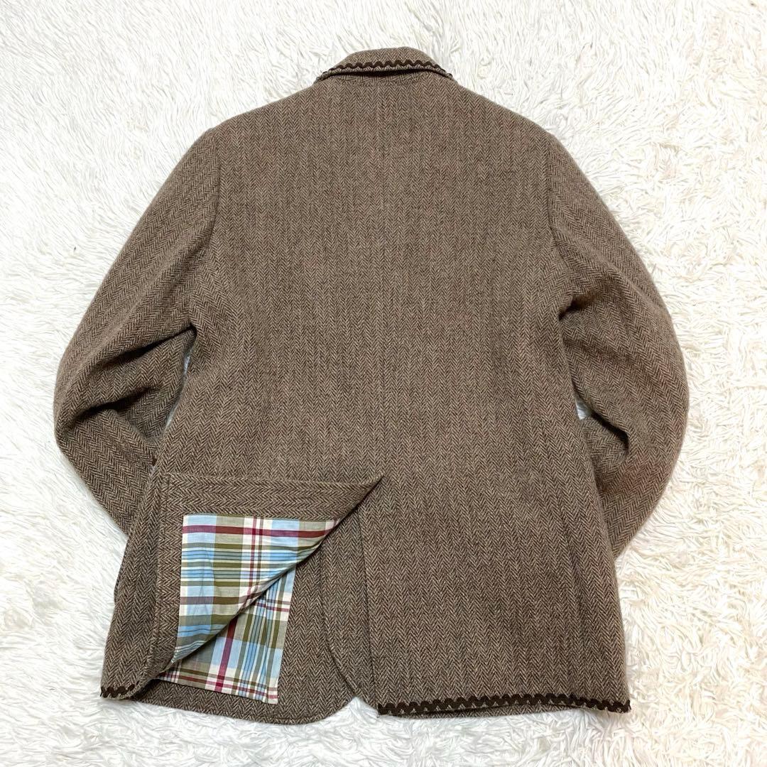 【美品】 original john ダブルテーラードジャケット ヘリンボーン