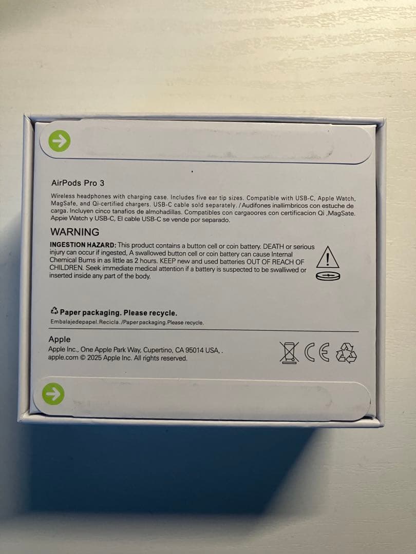 【即日発送】AirPods Pro 3 本体 充電ケース付き