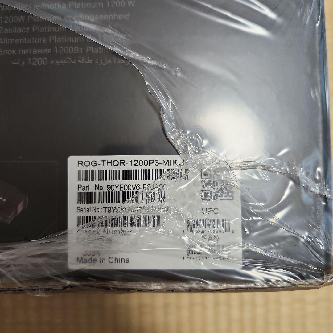 電源ユニット ASUS ROG Thor 1200W Platinum III MIKU
