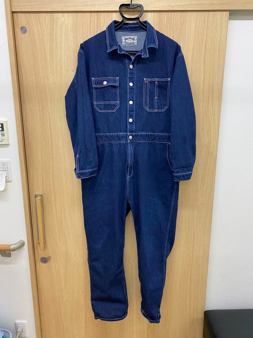 ヒューストン デニムオーバーオールサイズL